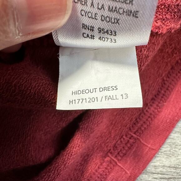 Horny Toad Hideout Cowl Neck Long Sleeve Dress Small Red - Picture 10 of 12